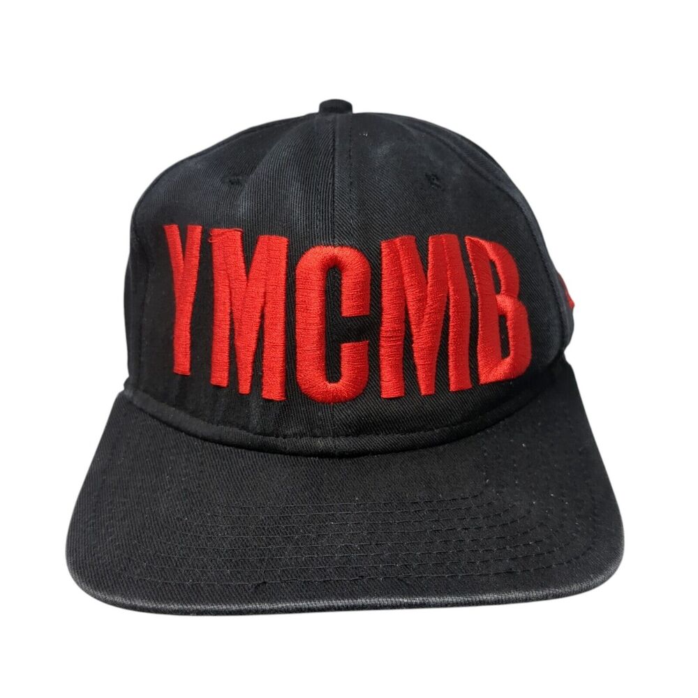 YMCMB Snapback Hat Black OSFA Adjustable Embroidered Solid 6 Panel
